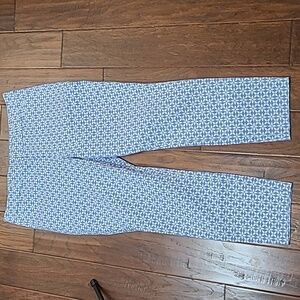 Old Navy Blue & White High-Rise Skinny Pixie Ankle Pants size 14